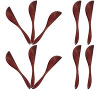 TOPPERFUN Set da 10 Coltelli da Burro in Legno di Nanmu Coltelli da Pane e Spalmatori per Marmellata Utensili da Cucina per Casa Pasticceria e Ristoranti Superficie Liscia e Facile da
