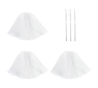 TOPPERFUN Set da 3 Cappelli Coloranti in Silicone Bianco con Uncini Metallici Berretto per Tintura Chioma Riutilizzabile Tappo in Silicone Sagomato per Uso Professionale e Casalingo