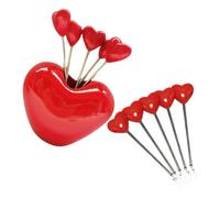TOPPERFUN Set di Forchettine Design Cartoon in Resina e Metallo da con Supporto Stabile Facile da Impugnare per Antipasto Aperitivo e Dolci la Vita Quotidiana