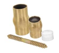 TOPPERFUN Set Di Giunti in Rame Antiscivolo Per Bastoni Da Passeggio Anziani Con Ghiera in Ottone, Kit Accessori Fai Da Te Per Sostituzione, Stabilità e Sicurezza Per Camminate Al Chiuso e All’aperto