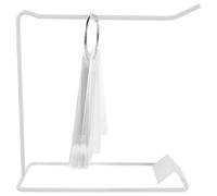 TOPPERFUN Set Espositore per Unghie con 50 Punte Finte a Ventaglio in Acrilico Bianco Supporto Stabile in Ferro con Anello Accessori Professionali per Esercitazioni e Display Nail Art