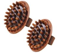 TOPPERFUN Spazzola per Massaggio dei Meridiani Relaxante e Miglioramento del Sonno Design Ergonomico in Legno Naturale 2 Pezzi per Massaggi Corpo per Spa e Prima di Dormire