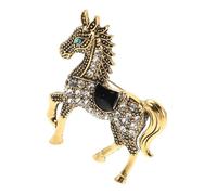 TOPPERFUN Spilla a Forma di Cavallo Vintage con Pietre Scintillanti Accessorio Boho per Feste e Costumi Zodiacali Distintivo Metallo Resistente per Donne Ragazze e Celebrazioni Capodanno