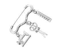 TOPPERFUN Spilla Creativa a Tema Sartoria Forbici e Macchina da Cucire, Accessorio per Abbigliamento e Zaini, Regalo Stilista di Moda per Festa del Sarto, Ornamento Elegante per Donne