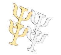 TOPPERFUN Spille da Bavero Simbolo Psicologia, Set da 4 Pezzi in Lega Oro e Argento, Spilla Decorativa per Donna Perno di Sicurezza, Accessorio Elegante per Vestiti, Sciarpe e Borse