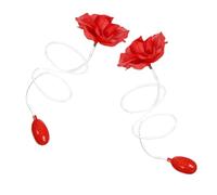 TOPPERFUN Squirting Rose Scherzo Giocattolo 2 pezzi, Acqua Spruzzatura Trucco Fiore Rosso, 2 Set Spremere Lampadina Clown Costume Prop 2. 36 pollici Falso Plastica Squirting Fiore per Halloween