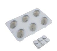 TOPPERFUN Stampo per cubetti di ghiaccio per caffè, in silicone, per chicchi di caffè, in silicone, colore grigio