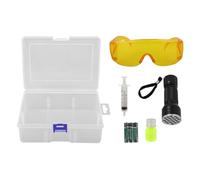 TOPPERFUN Strumenti per Rilevamento Perdite Aria Condizionata Kit Completo Torcia UV per Test di Perdite di AC Auto e Casa Strumento di Rilevamento Efficiente Senza Competenze