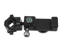 TOPPERFUN Supporto Cellulare per Bici e Moto con Bussola, Nero | Rotazione a Sfera 360 Gradi, Plastico e Metallo, per Bicicletta e Riprese in Sella, Indicatore Luce