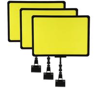 TOPPERFUN Supporto per Cartellini dei Prezzi da Supermercato Espositore Pubblicitario con Morsetto Antiscivolo Set da 3 Pezzi con Base Robusta per Negozi e Centri Commerciali