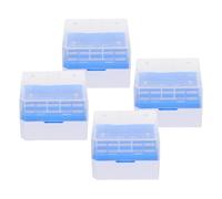 TOPPERFUN Supporto per Fiale Criogeniche 18 Ml in Plastica PP Resistente Scatola di Stoccaggio 25 Scomparti Fori D’Aria Set da 4 Pezzi per Congelatore e Laboratorio di Microbiologia