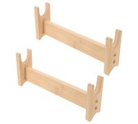TOPPERFUN Supporto per Mattarello in Legno Massello 2 Pezzi Portaoggetti per Mattarelli da Cucina Base Stabile per Fondente e Pasta Accessorio Organizzatore Utensili da Forno per Piani