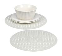 TOPPERFUN Tappetino Rotondo in Silicone per Lavello 2 Pezzi Tappetino Protettivo Flessibile Foro di Scarico come Supporto Asciugatura Piatti e Protezione Lavelli in Cucine Moderne