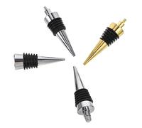 TOPPERFUN Tappi per Bottiglie Vino Riutilizzabili Sigillanti Ermetici in Silicone Set da 4 per Festeggiamenti e Conservazione del Gusto del Vino