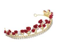 TOPPERFUN Tiara Da Sposa Accessorio Per Da Pin-Up Di Rose Copricapo Con Strass Per Invitati A Nozze Rose Scintillanti Copricapo Da Sposa Copricapo Con Design A Rose