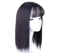 Toppers di capelli finti clip in toppers corona capelli per donne toupee partwiglet cornici per la perdita di capelli lievi volume per la perdita di capelli capelli grigi (neri, 25 cm)