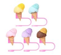Toppers di paglia di bicchieri, coperchio di paglia di , cannuccia in silicone alla polvere al Cannuccia di paglia LIDS, Tips Cup Coud Accessori per viaggiare, pic-
