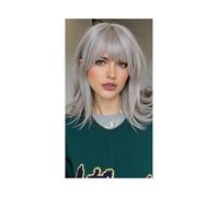 Toppers for capelli umani Remy da 10 pollici con frangia, base in seta, 3 clip in toppers for capelli for donne, estensioni for capelli Topper per Capelli da Donna(Gay)