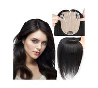 Toppers per capelli da donna Topper for capelli lisci con clip in pezzi di capelli umani 12×14 cm Topper con base in seta for donne con perdita di capelli diradati Colore naturale Topper for capelli R