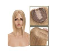 Toppers per capelli da donna Topper for capelli umani da 6-18 pollici for donne, capelli veri senza frangia 10*12 CM base in seta for iniezione Topper for capelli con clip nelle estensioni dei capelli