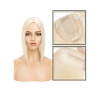 Toppers per capelli da donna Topper for capelli umani da 6-18 pollici for donne, capelli veri senza frangia 10*12 CM base in seta for iniezione Topper for capelli con clip nelle estensioni dei capelli