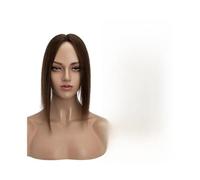 Toppers per capelli da donna Topper for capelli umani da 6-18 pollici for donne, capelli veri senza frangia 10*12 CM base in seta for iniezione Topper for capelli con clip nelle estensioni dei capelli