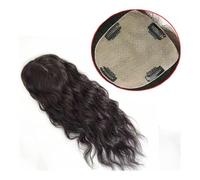 Toppers per capelli da donna Topper for capelli, veri capelli umani senza frangia 15x16 cm Base in pelle di seta traspirante Colore naturale Topper for capelli vergini europei for donne con capelli di