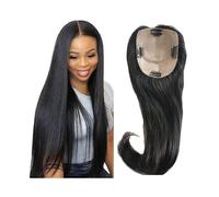 Toppers per capelli Topper for capelli da 8-22" for donne con capelli radi, capelli vergini malesi lisci e setosi, pezzi di capelli umani con base in pizzo svizzero traspirante da 5"x5" con 4 clip Top