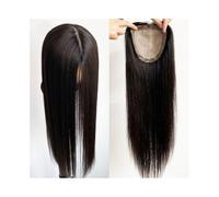 Toppers per capelli Topper for capelli umani, base in seta simulata del cuoio capelluto 15×16 CM con PU intorno Topper for capelli lisci Pezzi di capelli vergini europei lunghi da 10-24 pollici for do