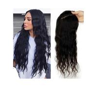 Toppers per capelli Topper for capelli umani ricci e ondulati for donne con capelli radi 12x13 cm, base in pizzo svizzero, pezzi for capelli, 4 clip, topper for capelli vergini europei con onde natura