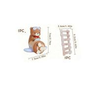 Toppers per Torta Orsetto con Aereo e Scala - Decorazioni Compleanno Bambini Tema Cielo Avventura, Cake Topper per Baby Shower, Battesimo, Festa 1° Anno - Set 2 Pezzi