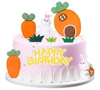 Toppers per Torta Pasqua, decorazioni per torte di coniglio, Miniatura Coniglio Figurine, coniglio pasquale, Topper Cupcake per Pasqua Decorare, Decorazioni Ttorta, Giardino Decori