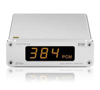 Topping D10S DAC Amplificatore Hi-Res, ESS ES3838Q2M 32 bit, USB XMOS U208 (argento)