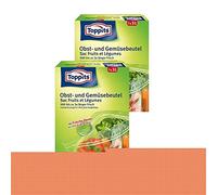 Toppits Confezione da 2 sacchetti per frutta e verdura, 7 x 3 litri, mantiene freschi fino a 3 volte più a lungo, richiudibili, stand-up, forza, plastica