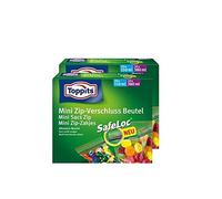 Toppits Mini sacchetti con chiusura a Zip da 20 X 150 ml e 20 X 380 ml con SafeLoc (2 confezioni)
