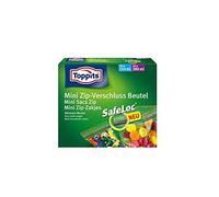 Toppits Mini Zip - Borsa con Chiusura/Borsa Multiuso, 20 x 150 ml + 20 x 380 ml/con Chiusura ermetica