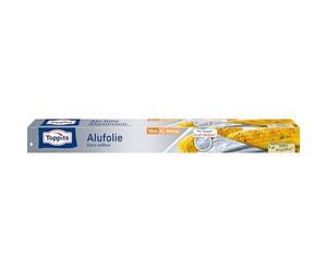 Toppits Pellicola di alluminio extra larga, resistente al calore e agli strappi, 100% riciclabile, 10 metri, cartone dispenser