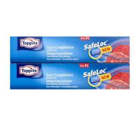 Toppits Safeloc - Sacchetti per congelatori con cerniera, 3L, 15 pezzi