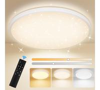 TOPPLEE Lampada da soffitto a LED dimmerabile 3000 K 6500 K con telecomando