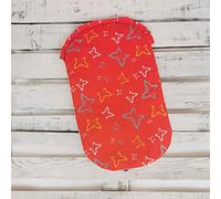 Topponcino Montessori o Cuscino di Sicurezza per Neonato, Fodera in Puro Cotone, Collezione "Ali" (Ali Rosse Pura Lana Vergine)