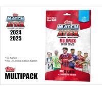 Topps Bundesliga Match Attax 24/25 - Multipack - contiene 50 carte, tra cui due carte limitate Black Edge