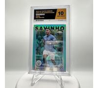 Topps Chrome UEFA Savinho - 56 - Aqua /199 - Grado 10