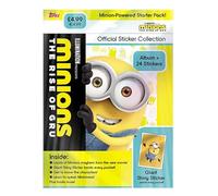 Topps - Collezione di adesivi Minions The Rise of Gru - Starter Pack - Include album adesivo e 24 divertenti adesivi - Adesivo Jumbo in edizione limitata incluso
