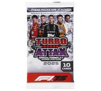 Topps Confezione di carte collezionabili F1 Turbo Attax 2025 | 10 carte con 3 inserti speciali per confezione