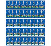 Topps EURO EM 2024 - Confezione da 50 sacchetti adesivi con 6 adesivi