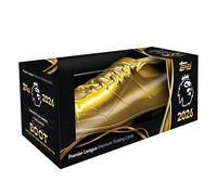 Topps Premier League 2026 - Edizione di debutto - Scatola di latta Golden Boot - contiene 57 carte tra cui 7 esclusive carte Golden Boot LE