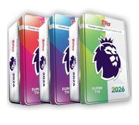 Topps Premier League 2026 - Edizione di debutto - Super Tin Bundle (esclusivi online) Include tutti e 3 i Super Tins della collezione in un unico pacchetto.