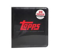 Topps Raccoglitore per carte collezionabili, 9 tasche, materiale durevole di alta qualità, 35 pagine con caricamento dall'alto, capacità 450 carte, cartella per giochi di carte collezionabili, sport