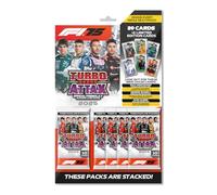 Topps Turbo Attax Formula 1 2025 - Mega Multipack - contiene 39 carte Turbo Attax più 2 carte casuali in edizione limitata.
