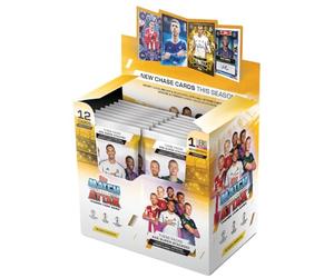 Topps UCC Match Attax 2025/26 Box completo, contiene 32 bustine con 4 carte speciali inserto per bustina (12 carte per bustina)